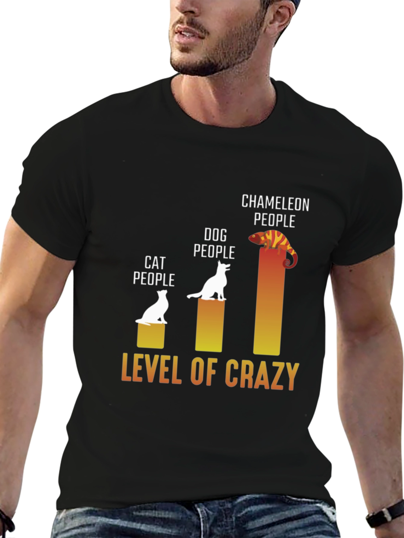 Level of Crazy T-Shirt: Cat Dog Chameleon