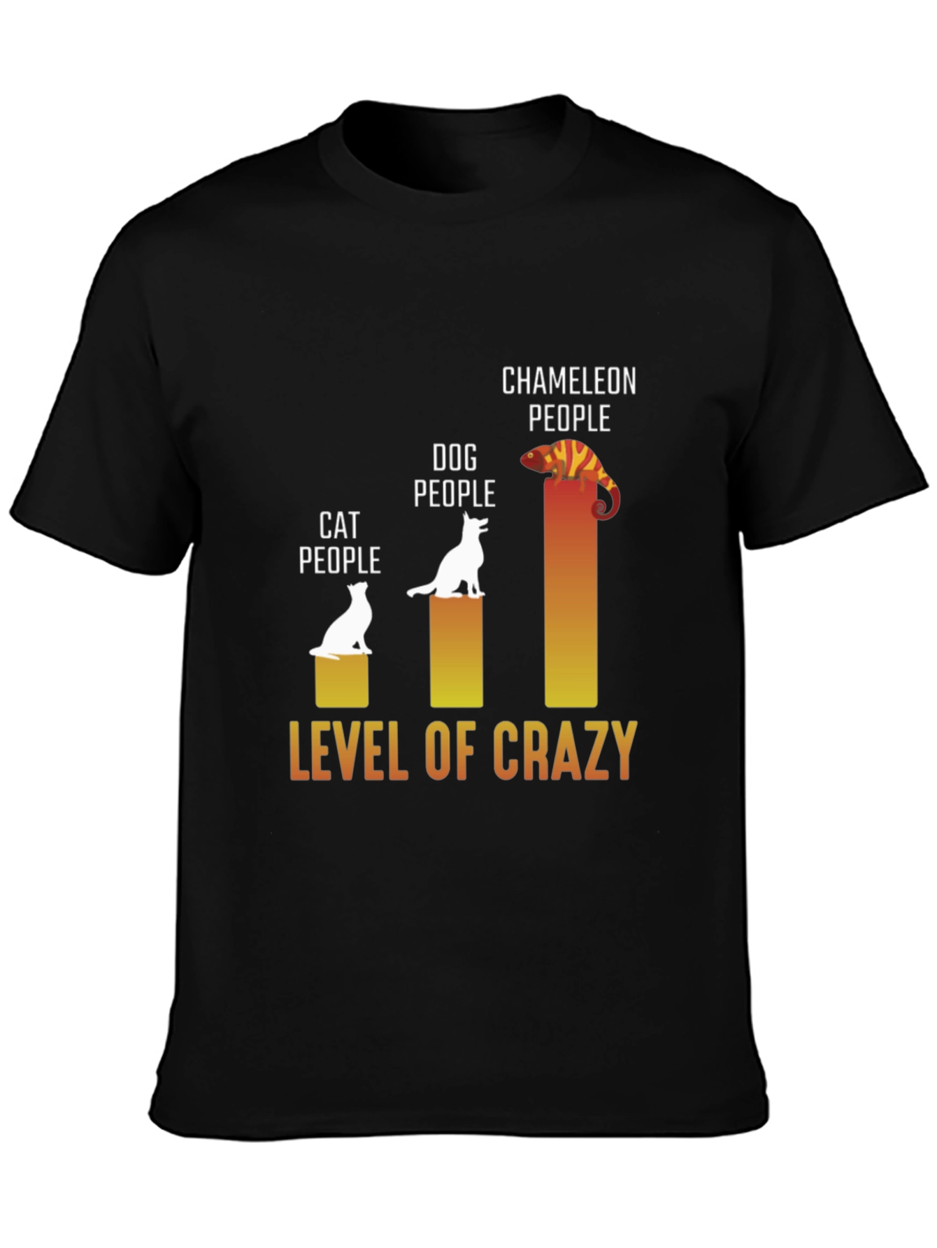 Level of Crazy T-Shirt: Cat Dog Chameleon