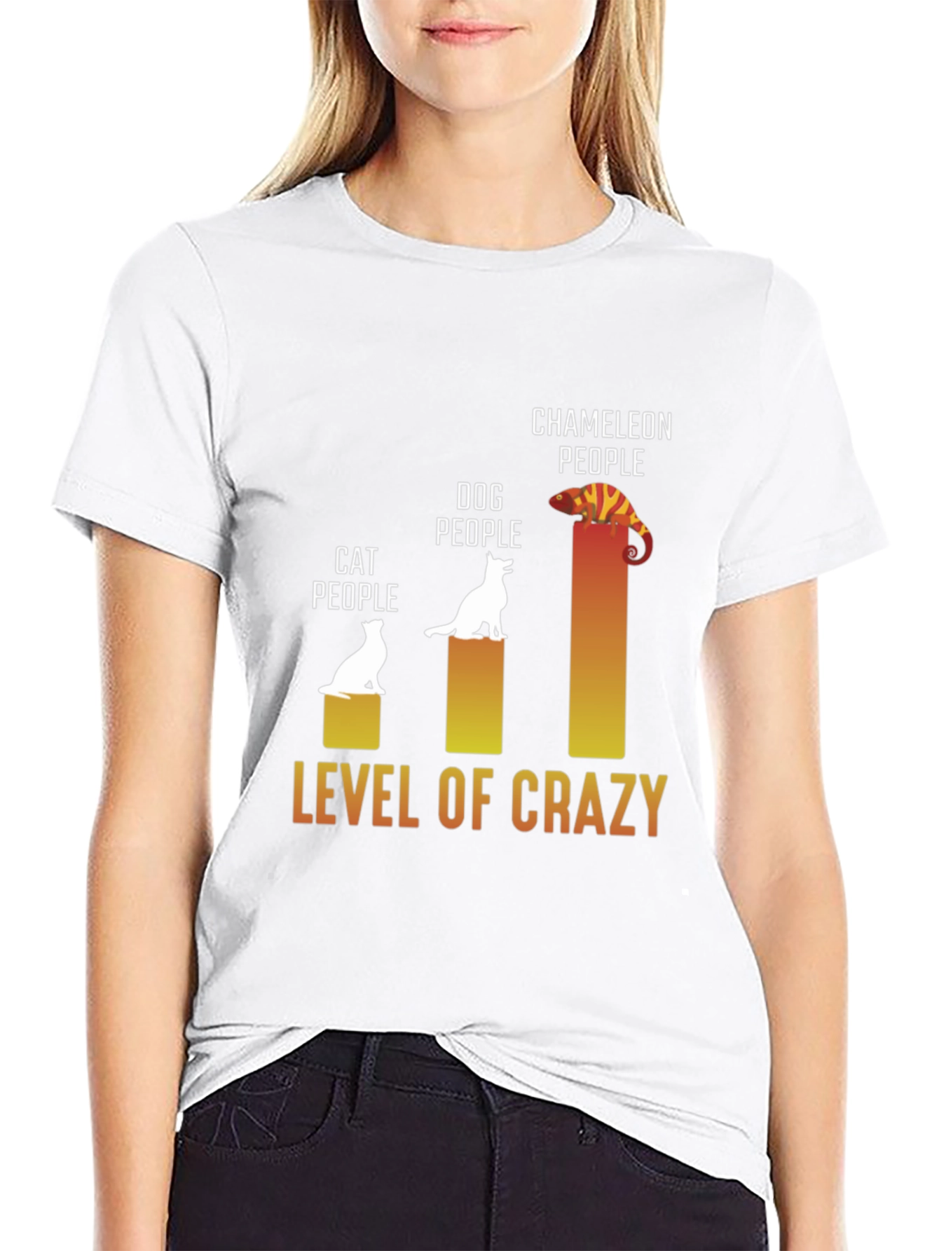 Level of Crazy T-Shirt: Cat Dog Chameleon