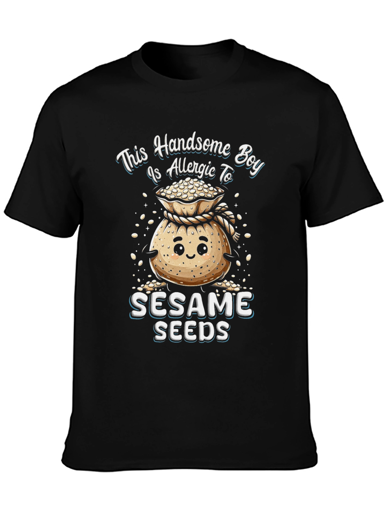 Handsome Boy Allergic to Sesame Seeds T-Shirt