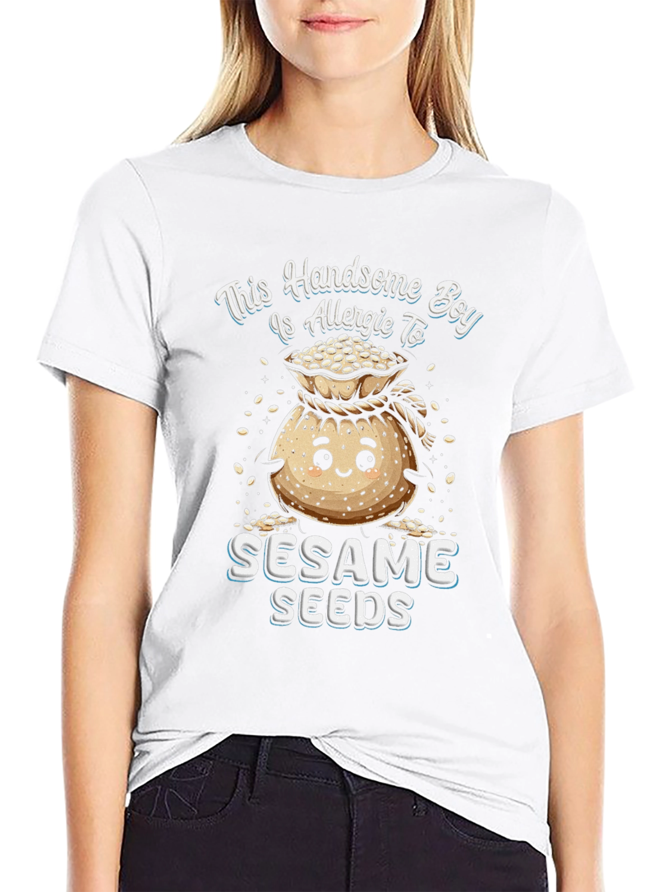 Handsome Boy Allergic to Sesame Seeds T-Shirt