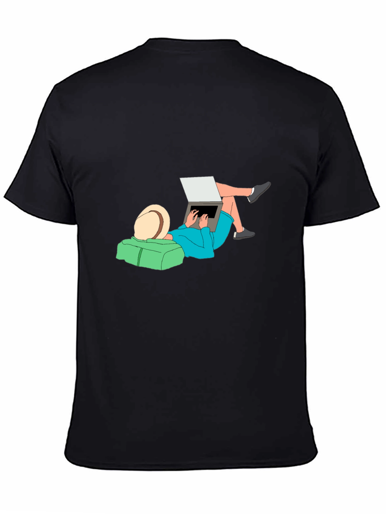 Relaxed Lifestyle Graphic Tee - Black Cotton Comfort
