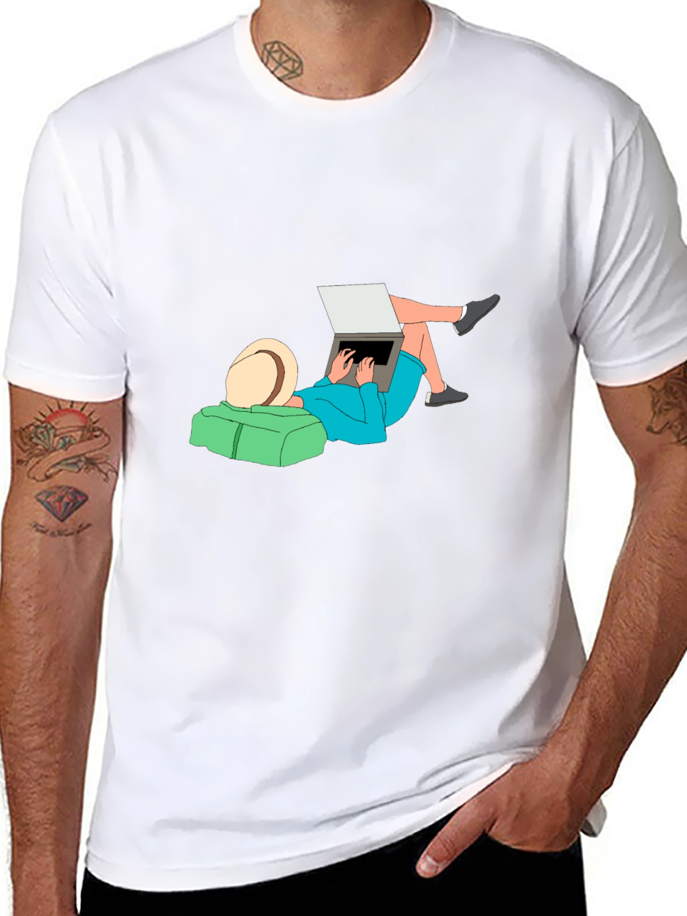 Relaxed Lifestyle Graphic Tee - Black Cotton Comfort
