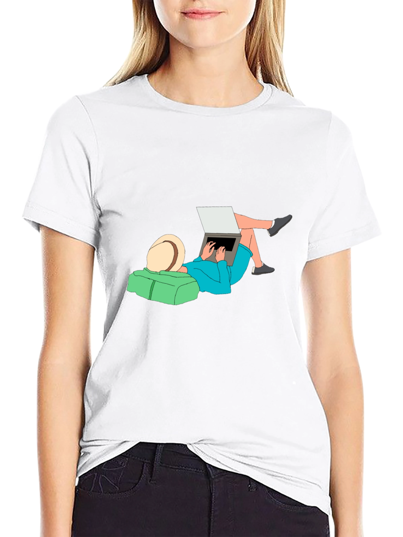Relaxed Lifestyle Graphic Tee - Black Cotton Comfort