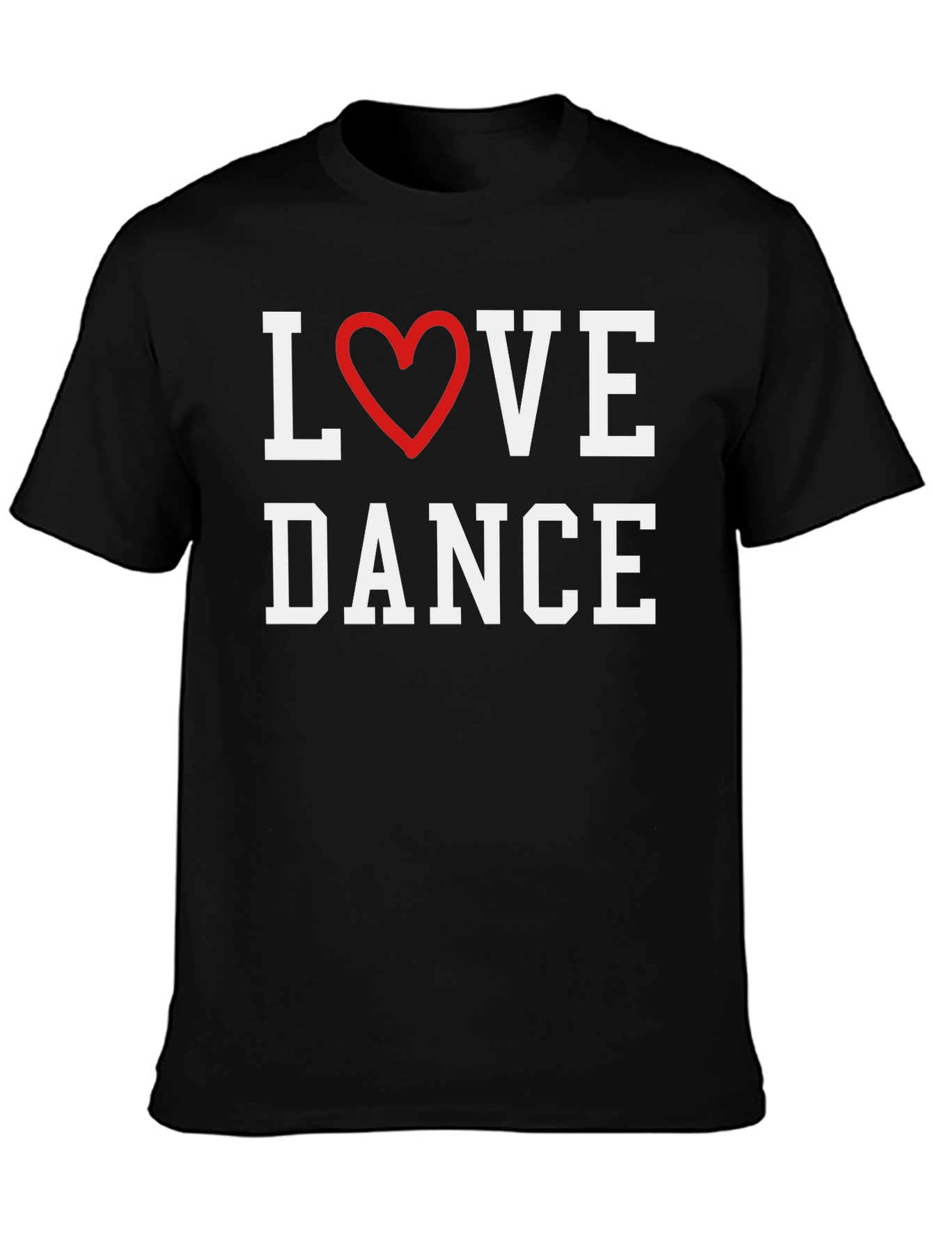 Love Dance Graphic Tee - Black Cotton T-Shirt