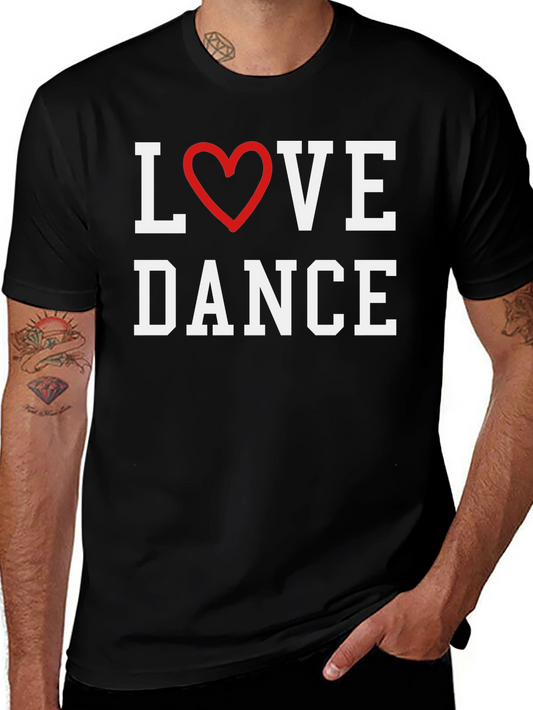 Love Dance Graphic Tee - Black Cotton T-Shirt