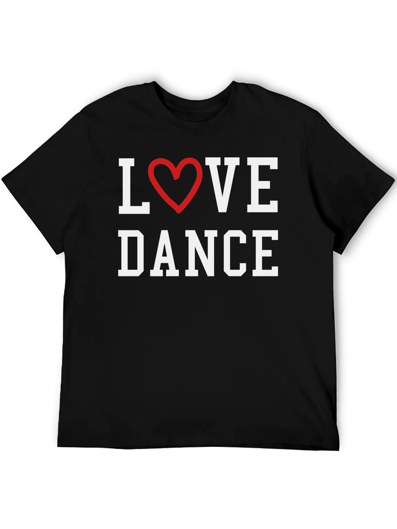 Love Dance Graphic Tee - Black Cotton T-Shirt