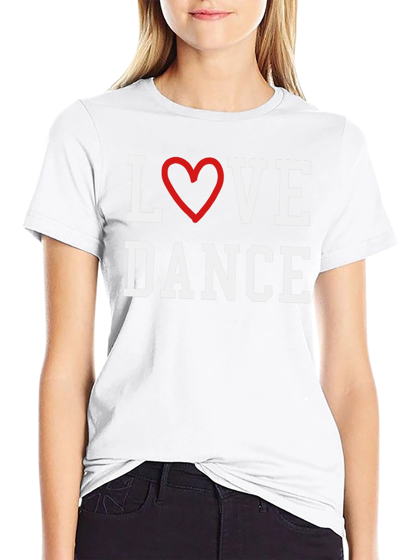 Love Dance Graphic Tee - Black Cotton T-Shirt