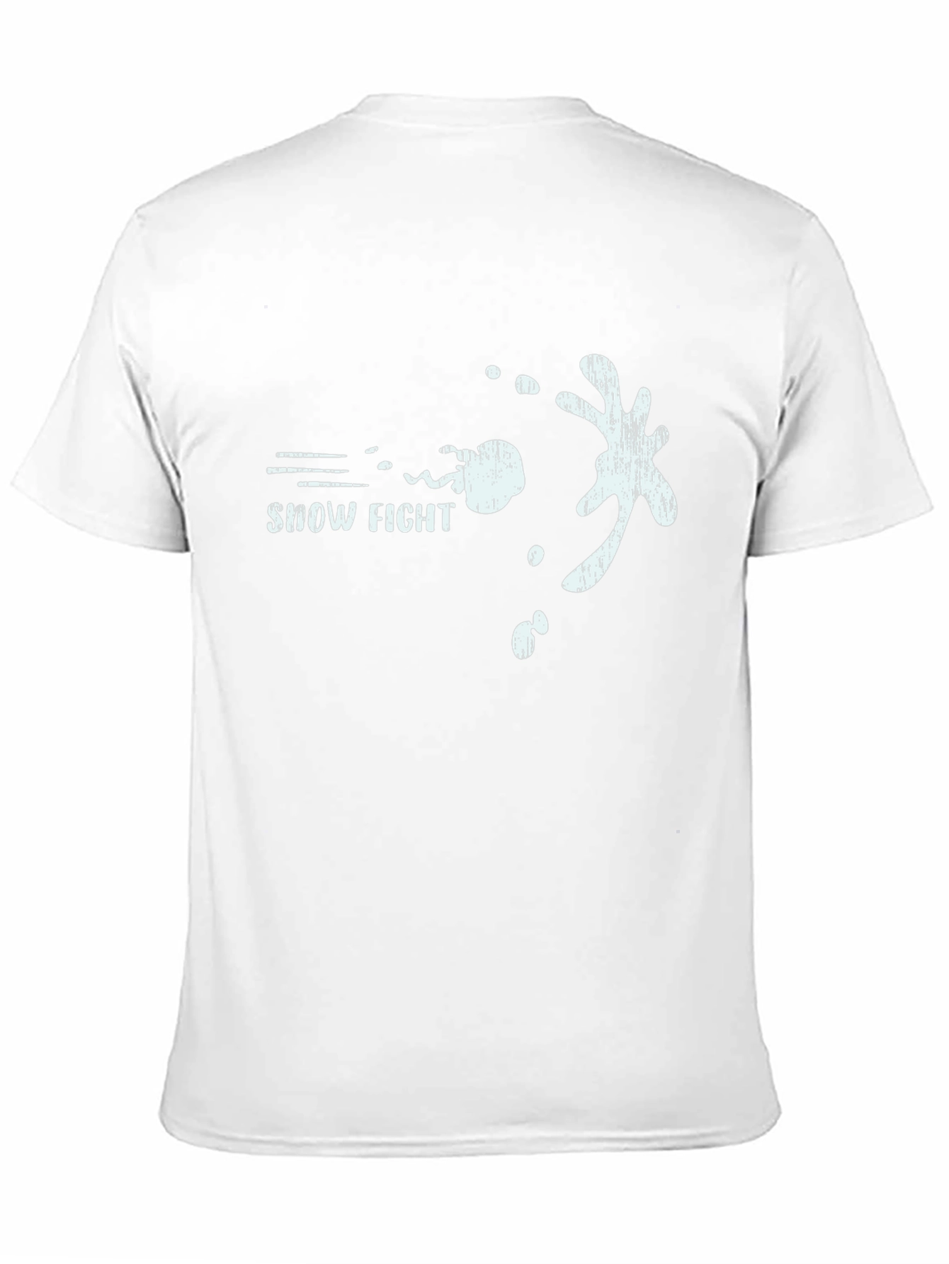 Snow Fight Black T-Shirt for Winter Fun