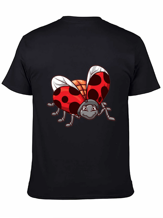 Ladybug Graphic Black T-Shirt