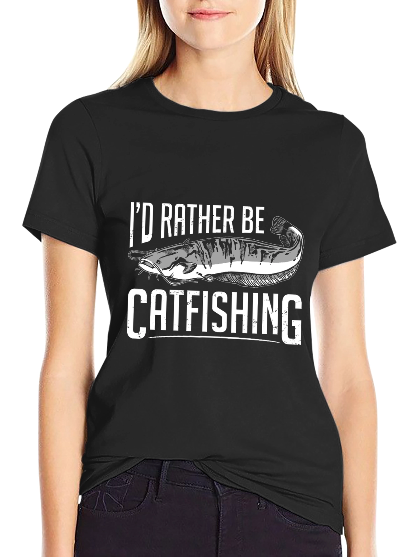 Id Rather Be Catfishing T-Shirt