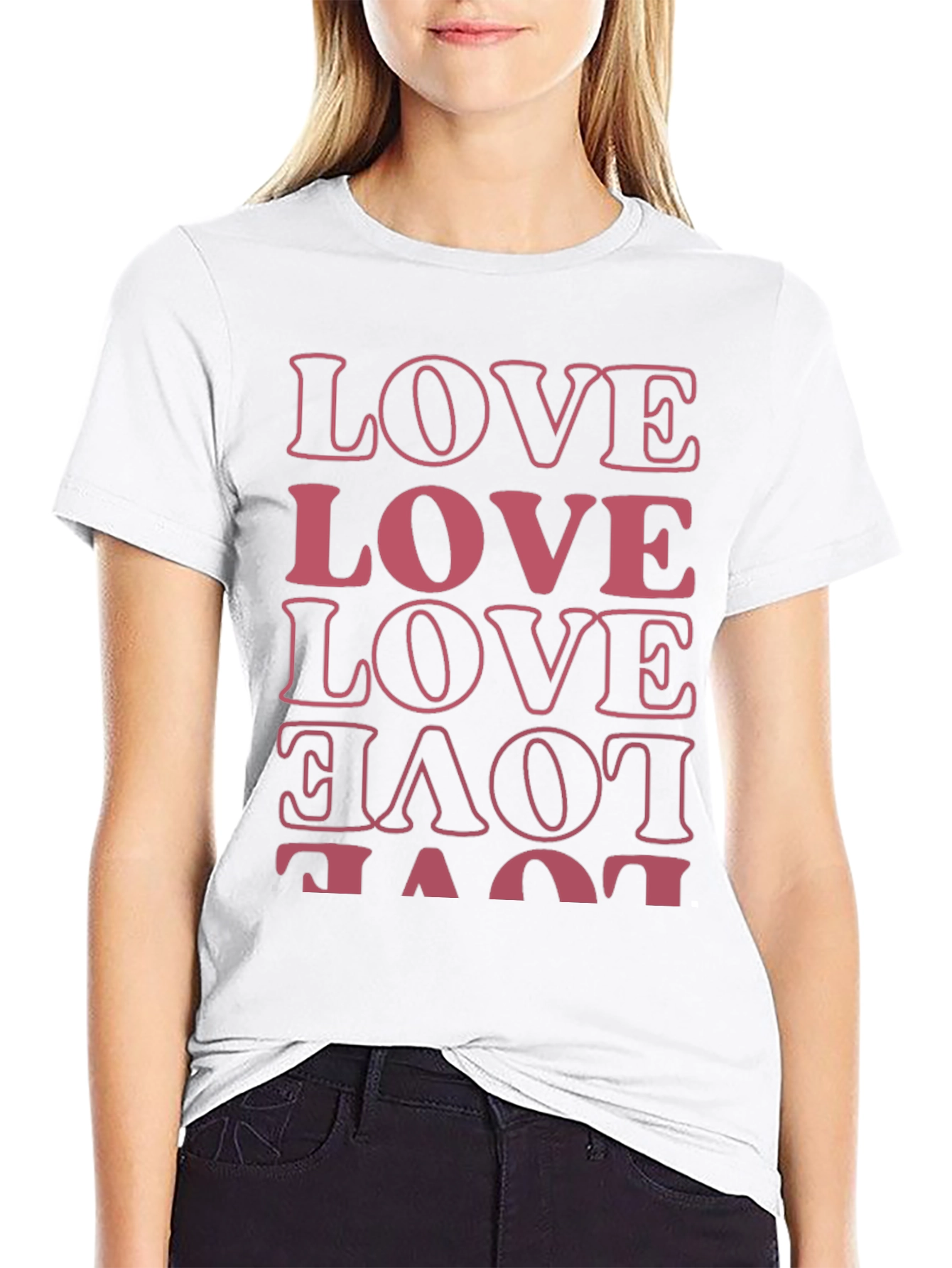 Stylish Black T-Shirt with LOVE Print