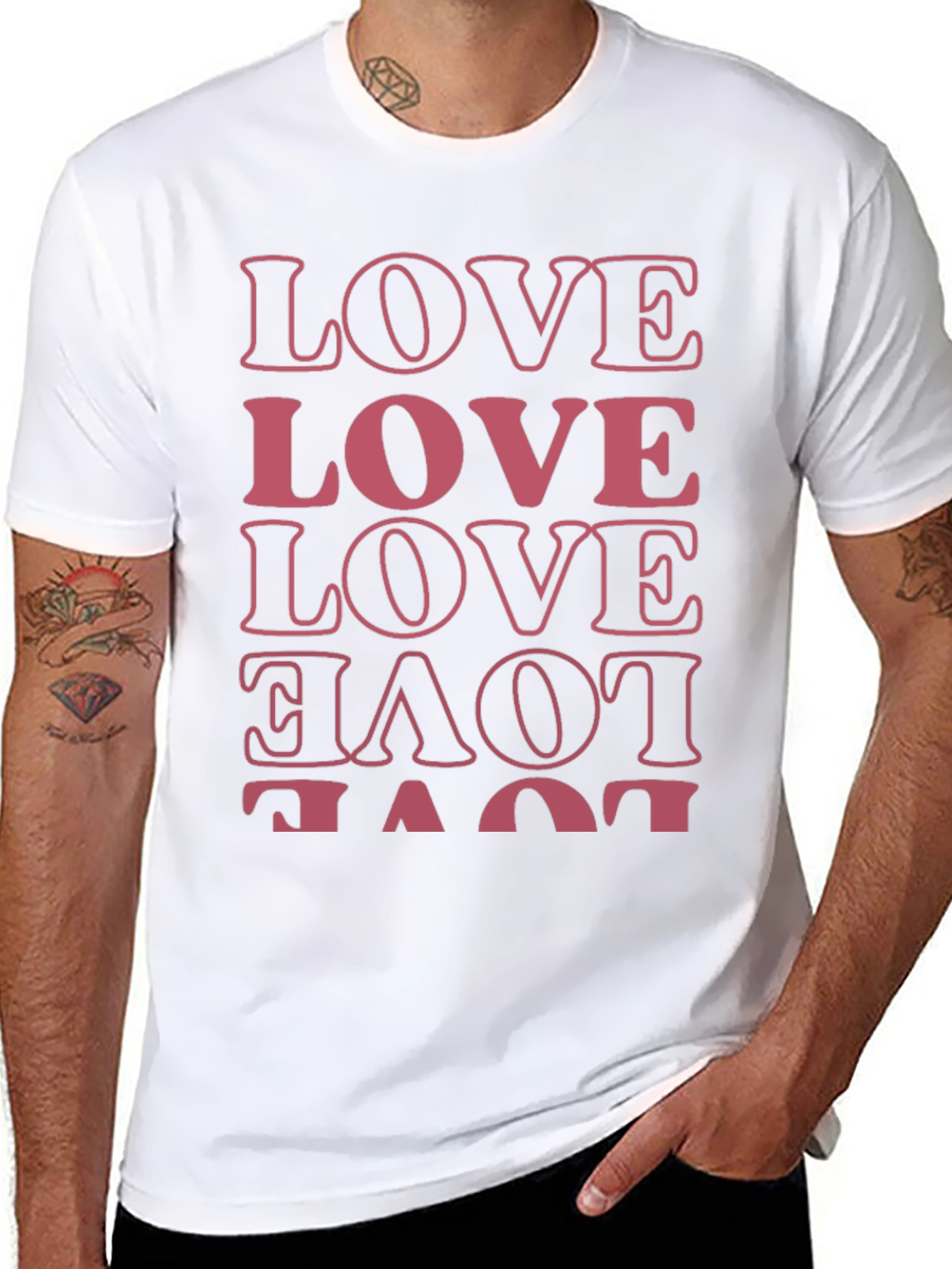 Stylish Black T-Shirt with LOVE Print