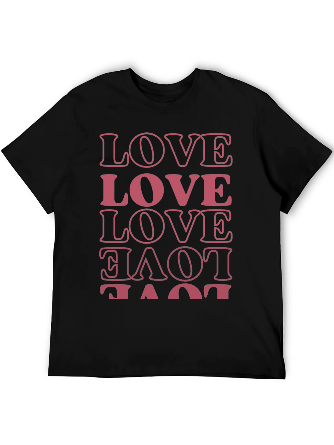 Stylish Black T-Shirt with LOVE Print
