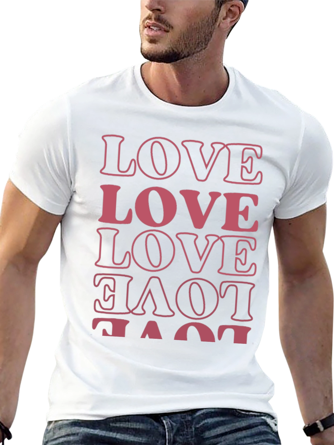 Stylish Black T-Shirt with LOVE Print
