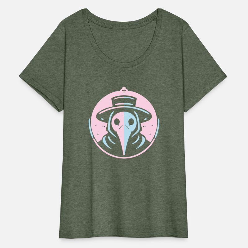 Pastel Plague Doctor Minimalist Gothic Design