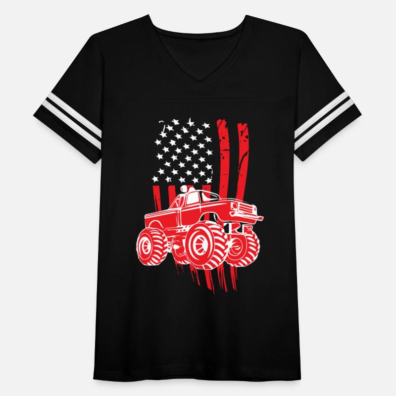 Patriotic American Monster Truck Tricks Stunts