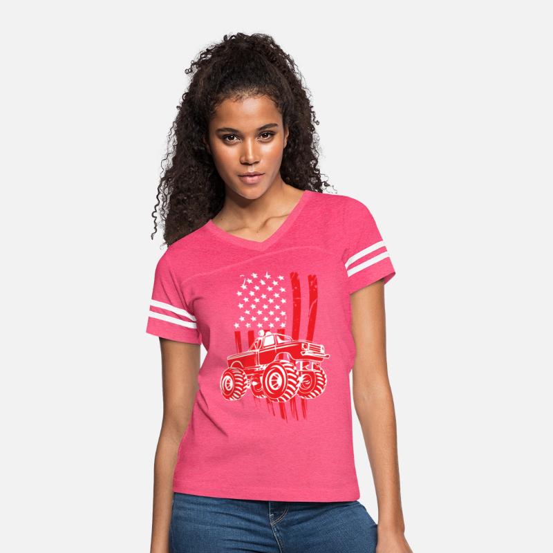 Patriotic American Monster Truck Tricks Stunts