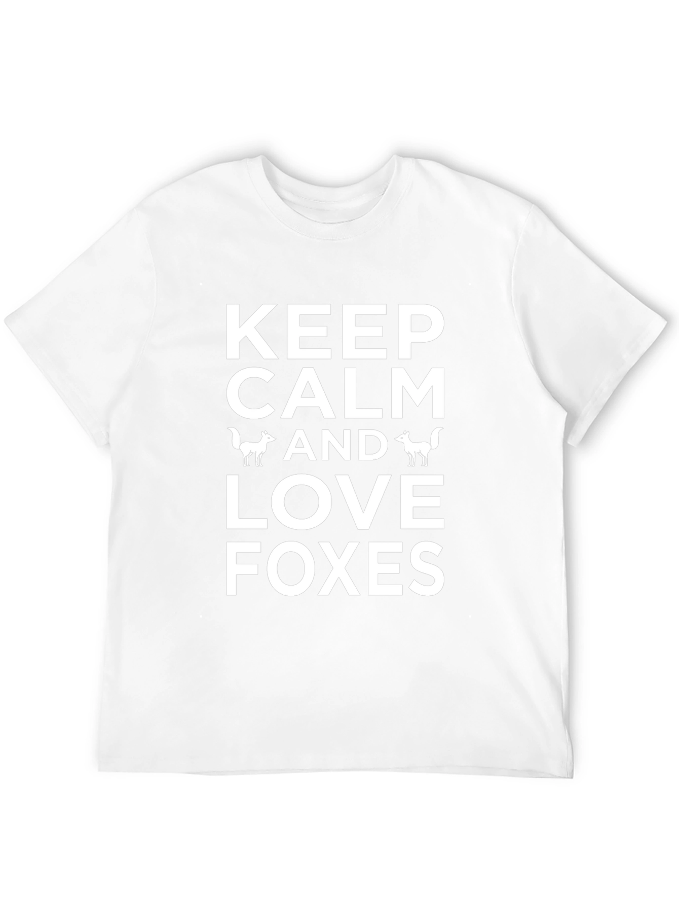 Keep Calm Love Foxes Black T-Shirt