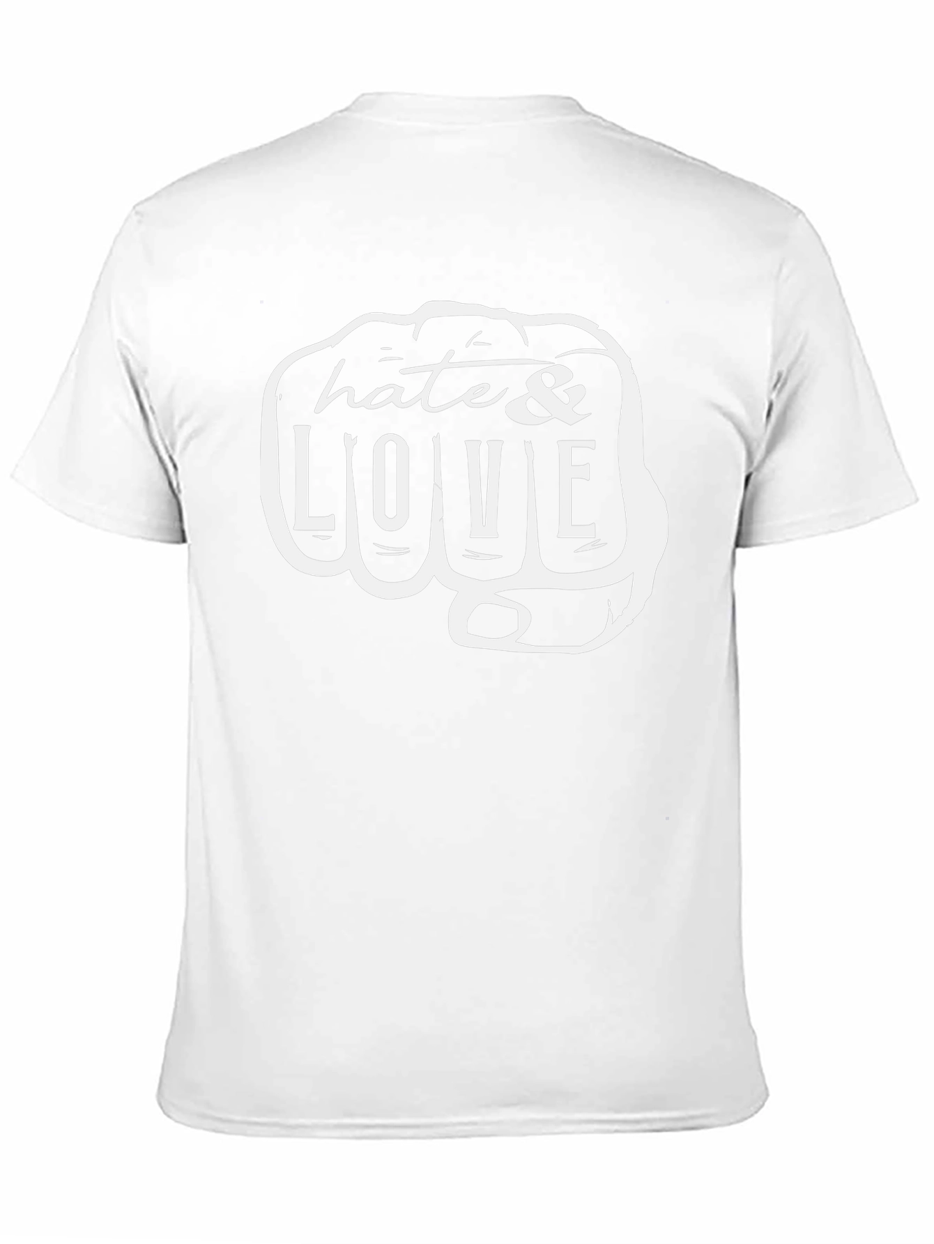 Hate & Love Fist Graphic T-Shirt