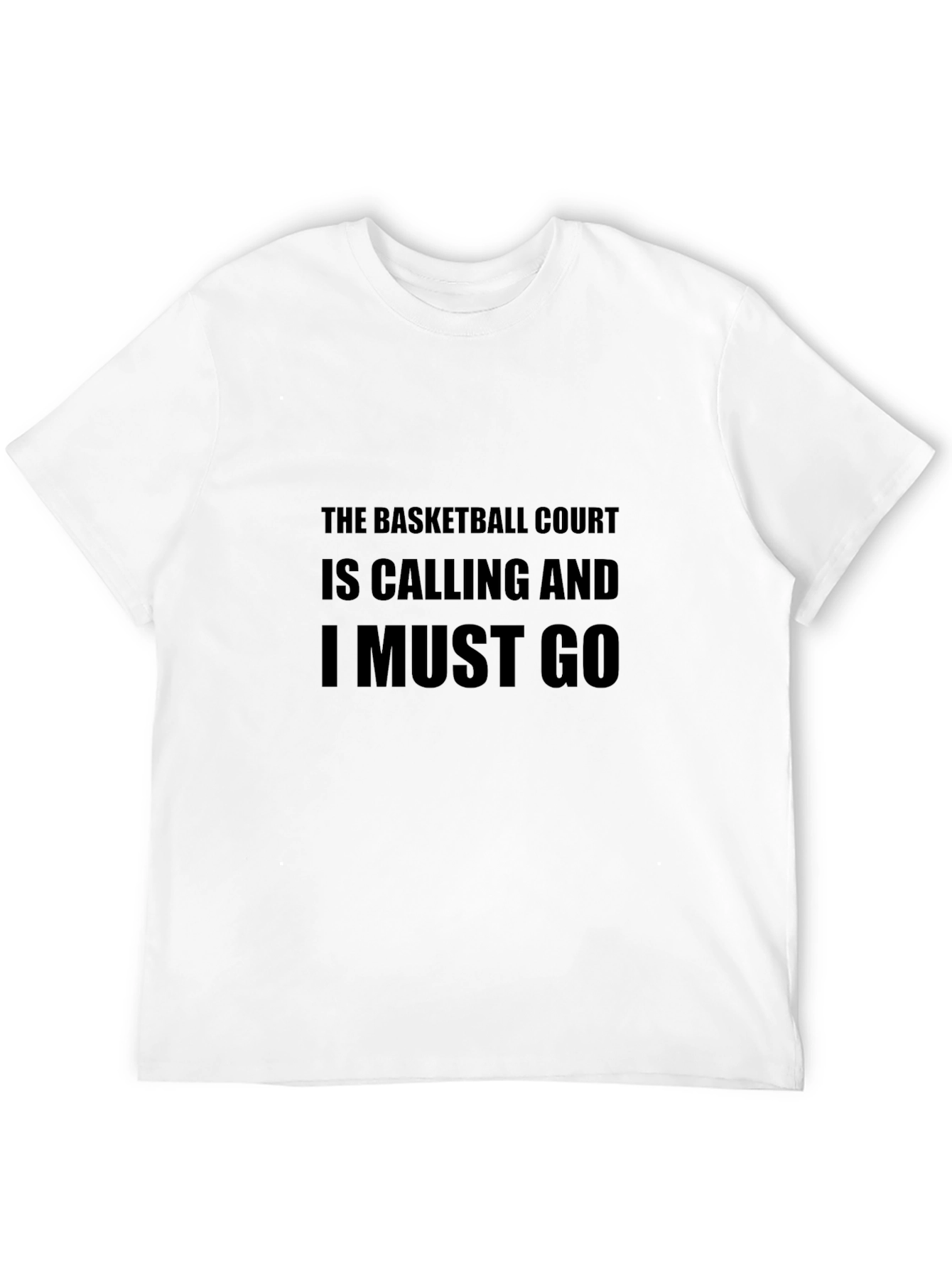 Basketball Court Calling Black T-Shirt