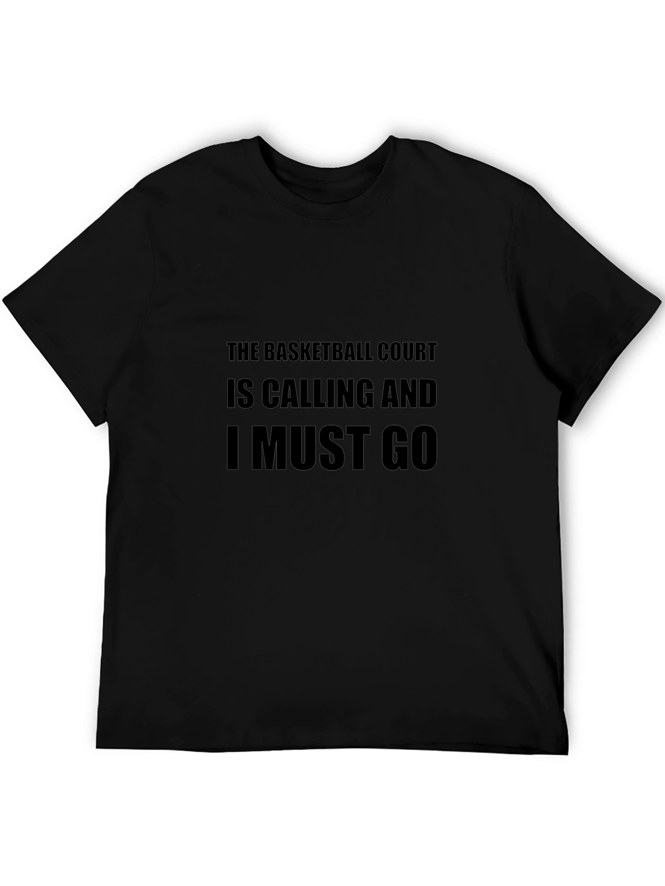 Basketball Court Calling Black T-Shirt