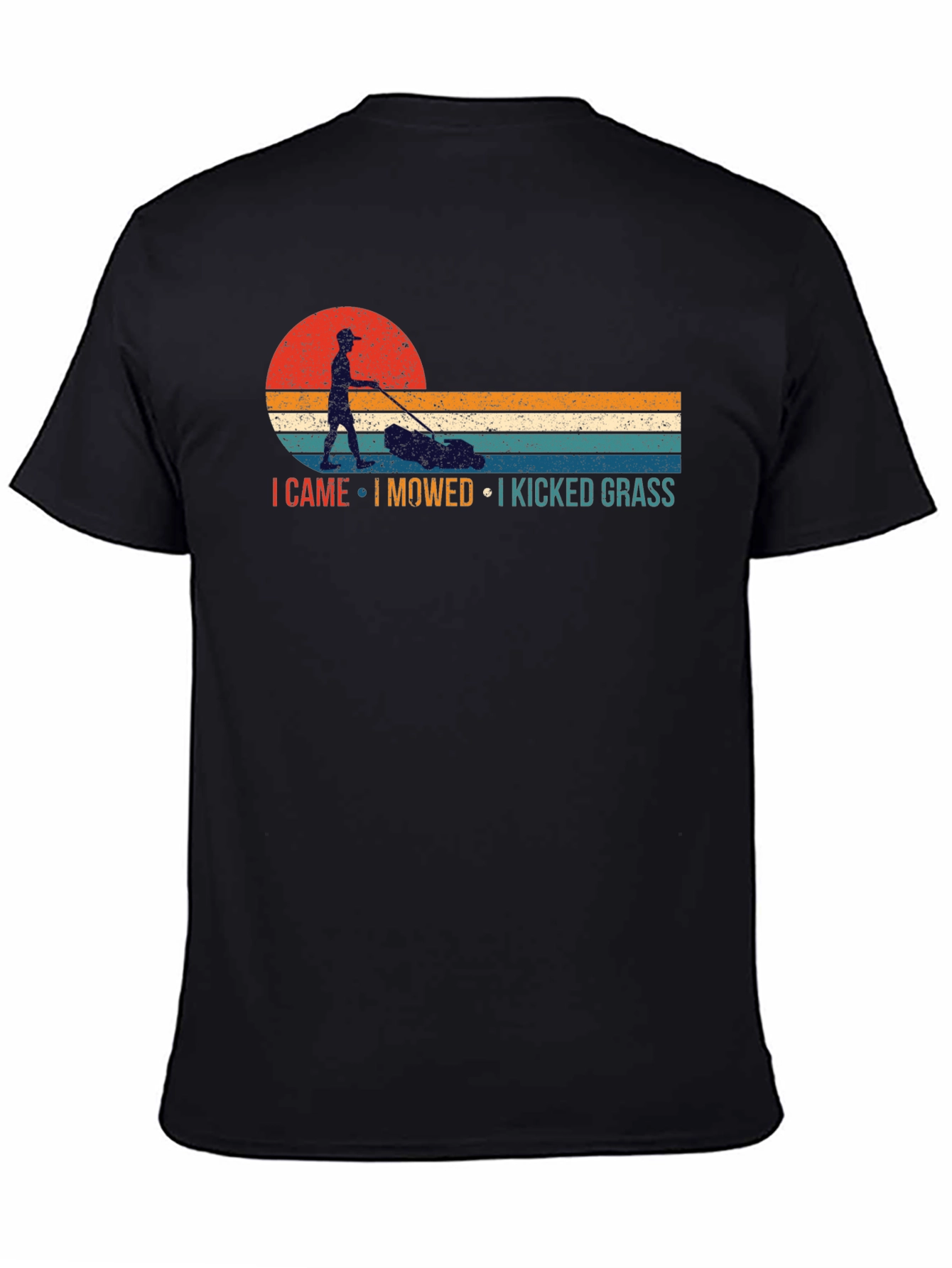 I Came I Mowed I Kicked Grass Retro T-Shirt