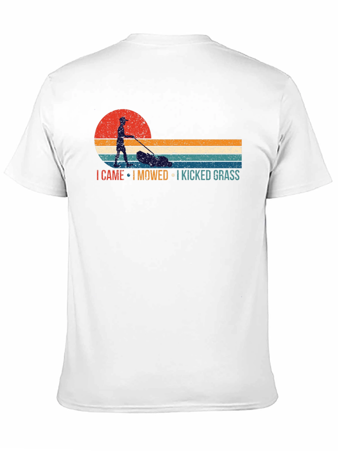 I Came I Mowed I Kicked Grass Retro T-Shirt