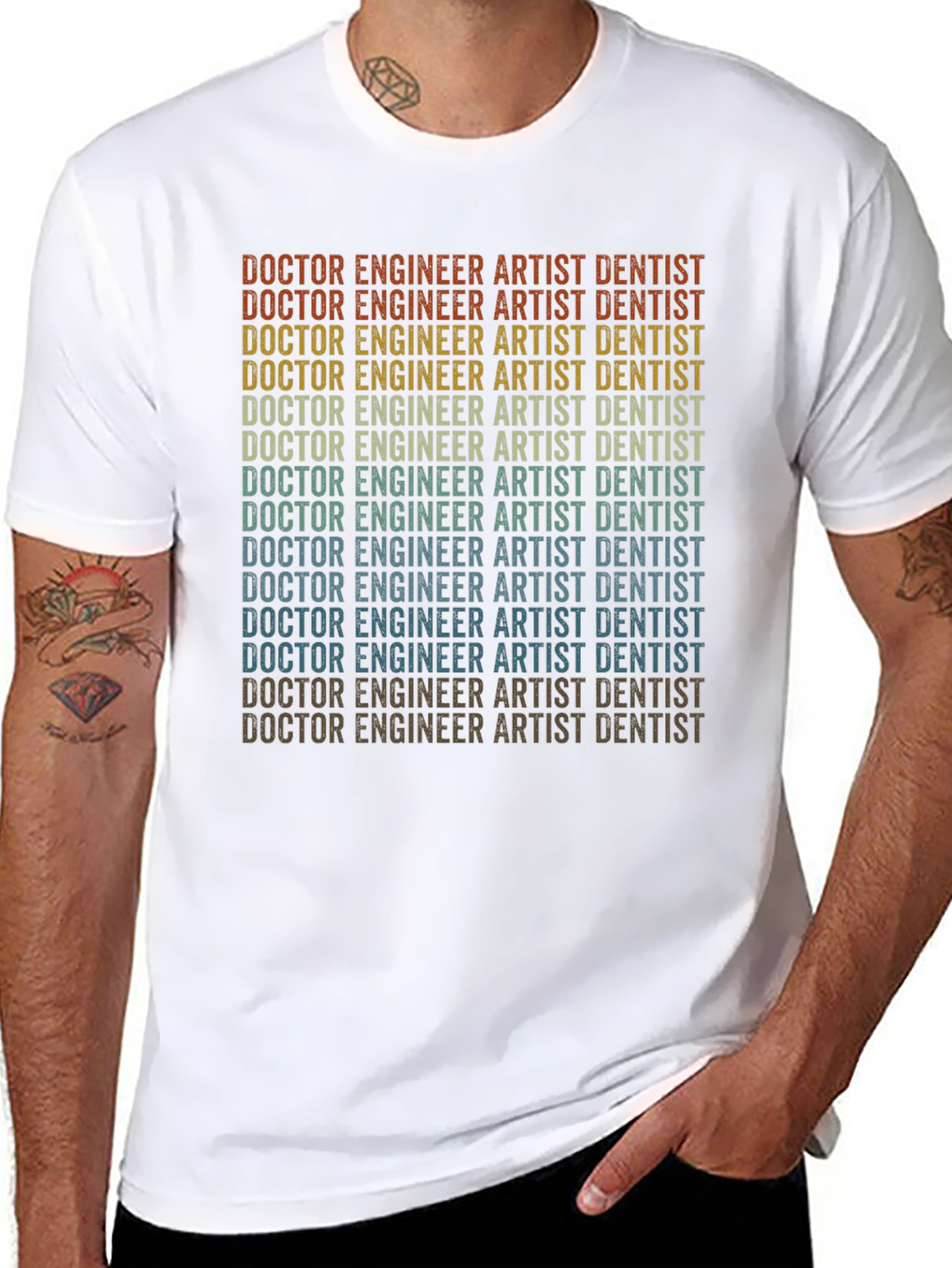 Doctor Engineer Artist Dentist T-Shirt - Black