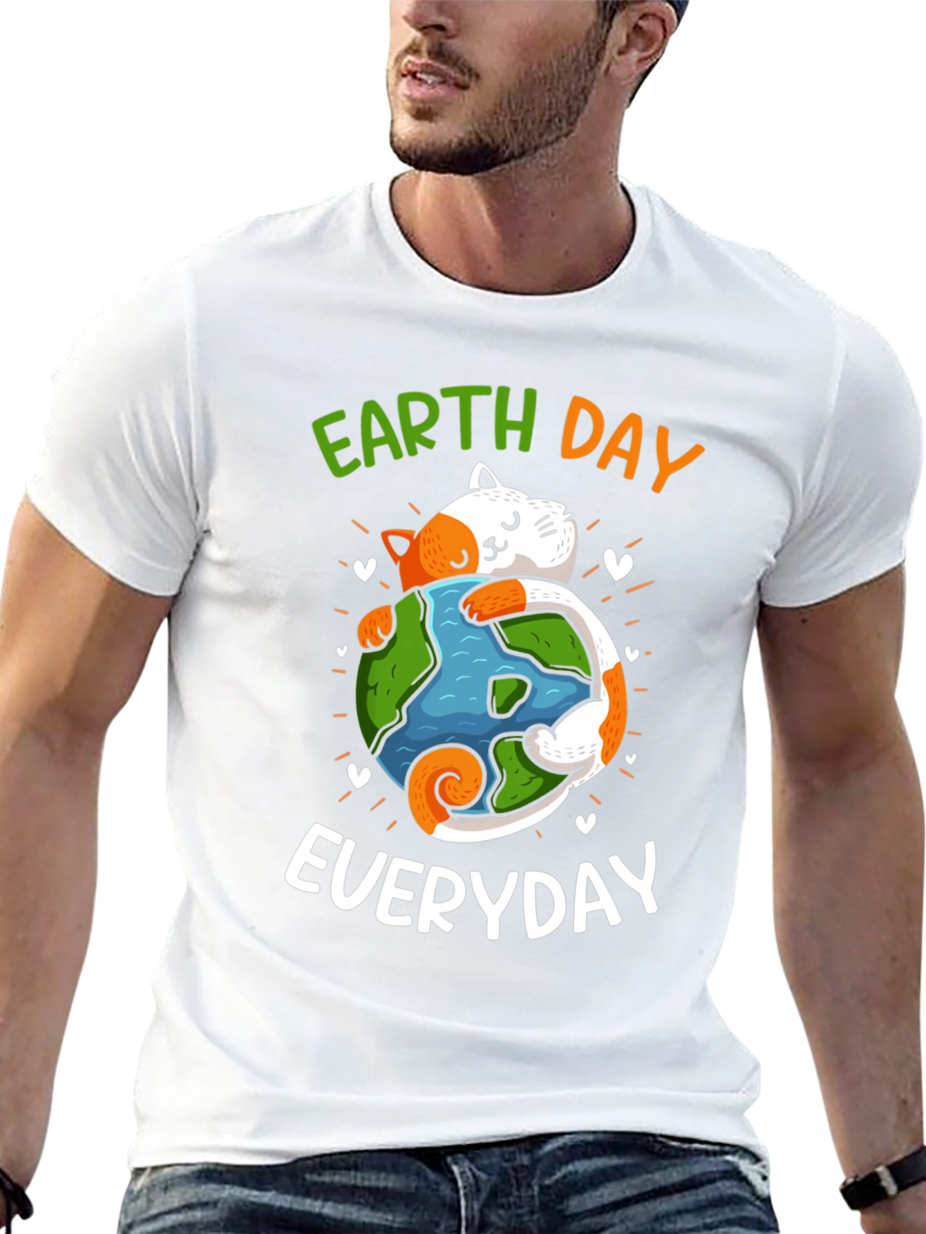 Earth Day Everyday T-Shirt Cat Lover Save Planet Tee