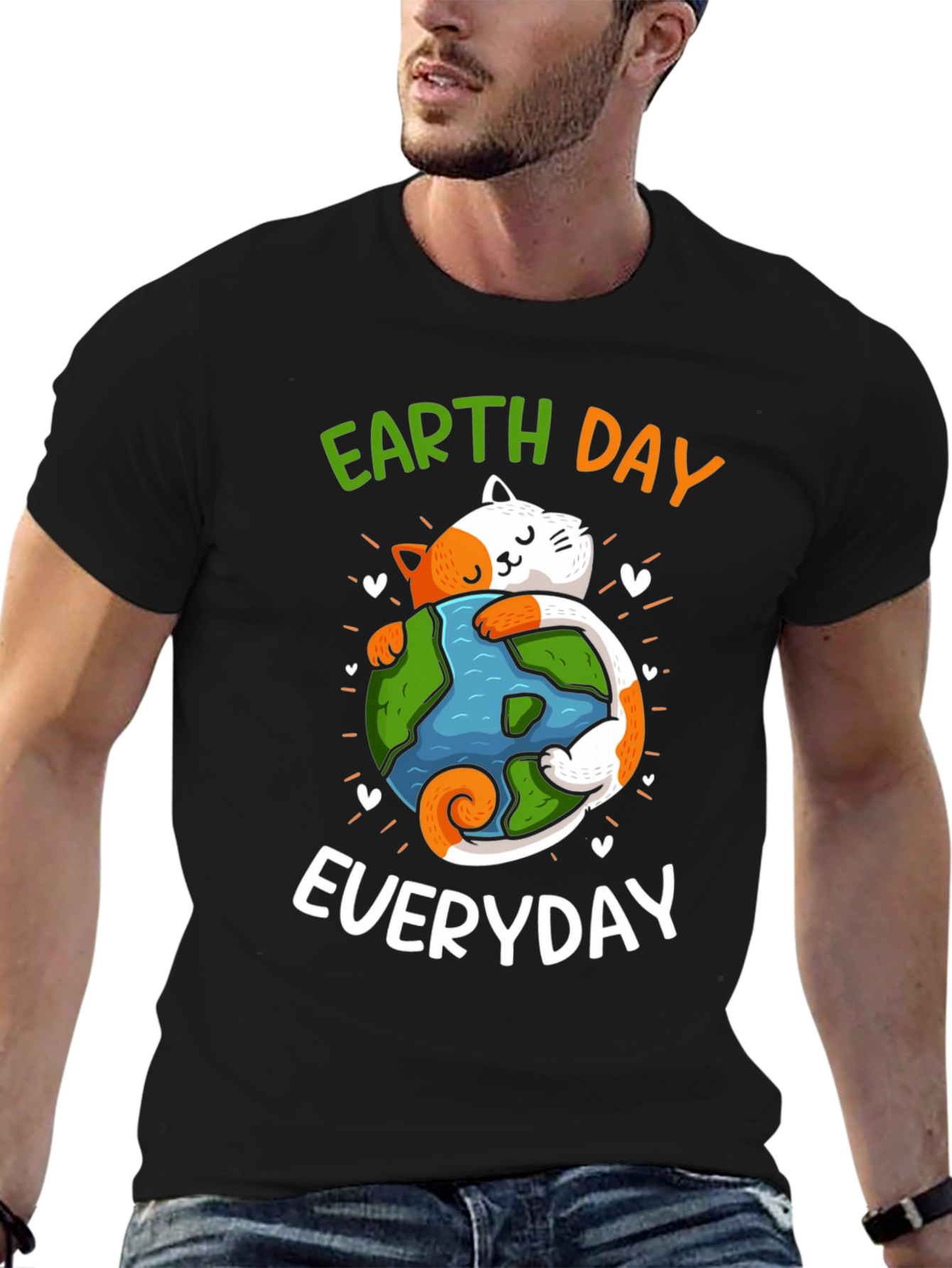 Earth Day Everyday T-Shirt Cat Lover Save Planet Tee