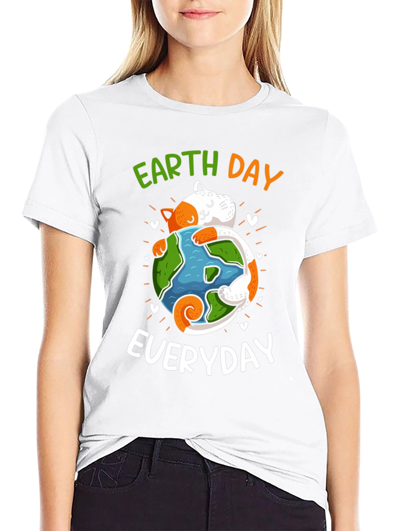 Earth Day Everyday T-Shirt Cat Lover Save Planet Tee