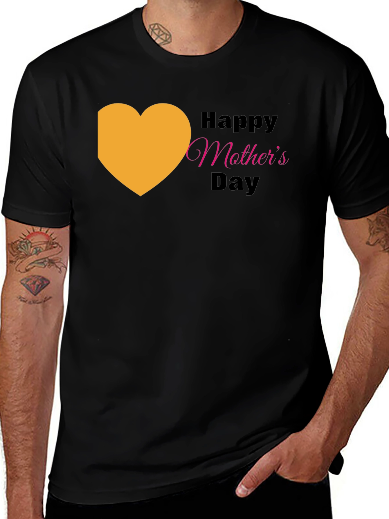 Happy Mothers Day Black T-Shirt