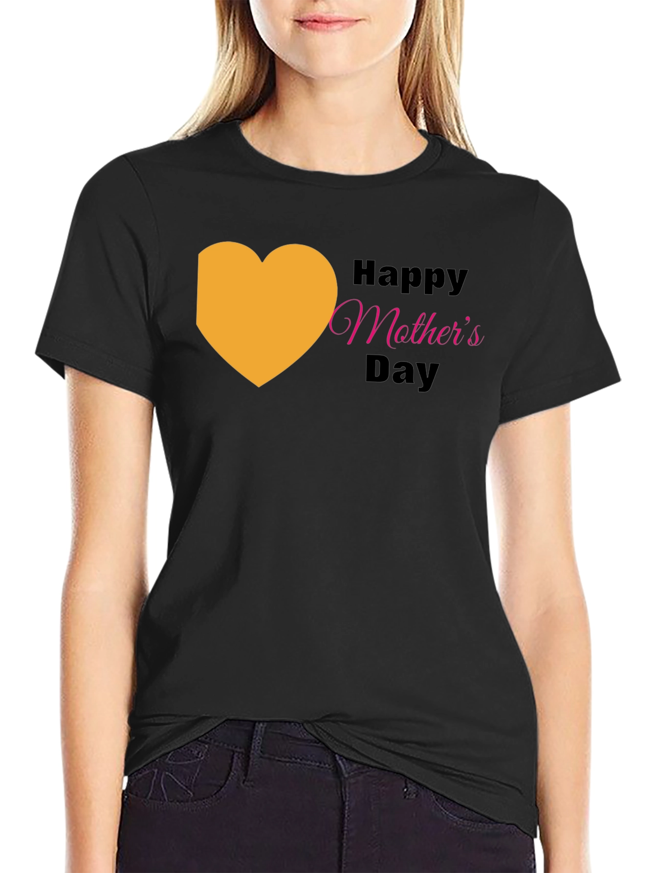 Happy Mothers Day Black T-Shirt