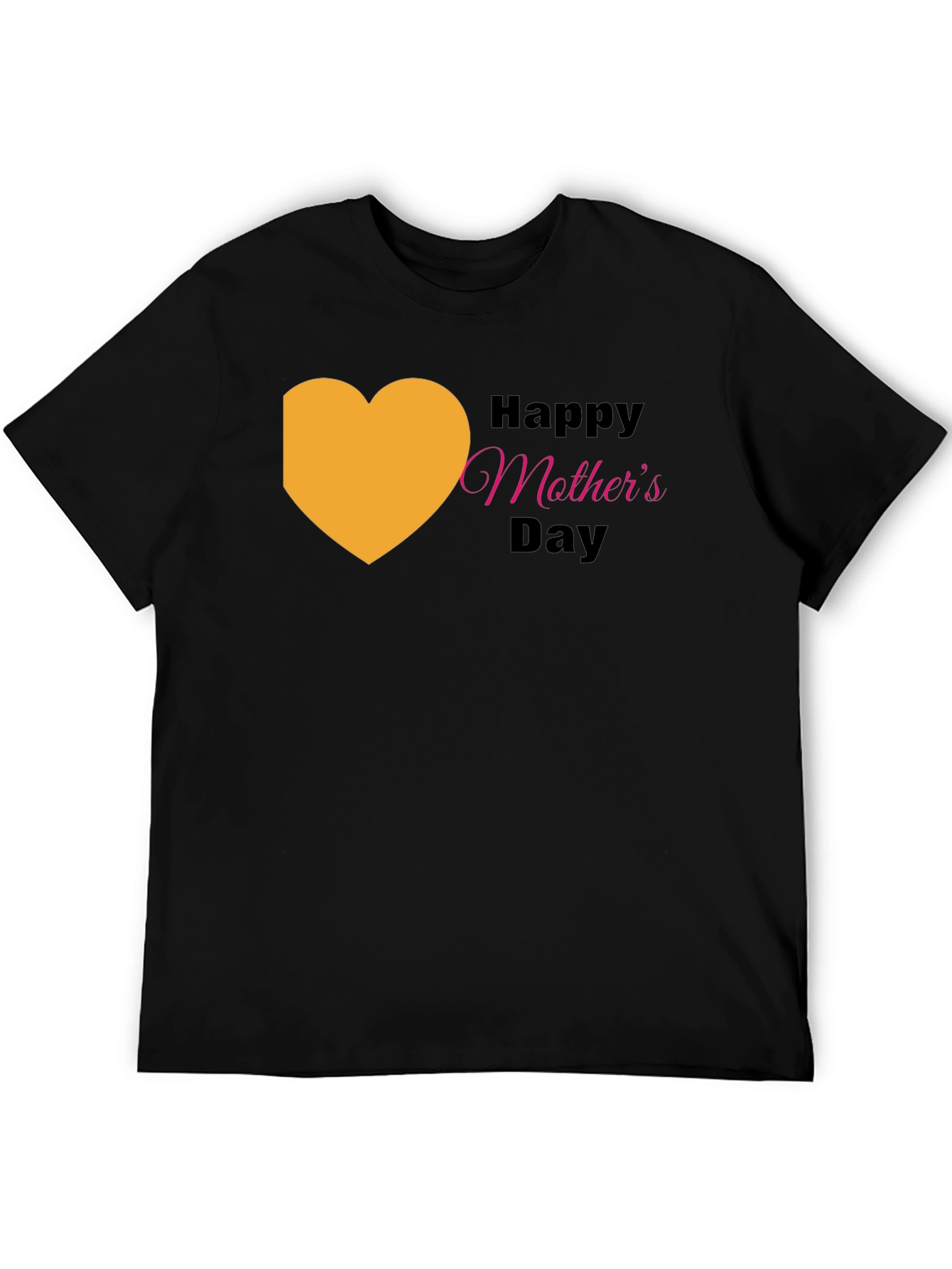 Happy Mothers Day Black T-Shirt