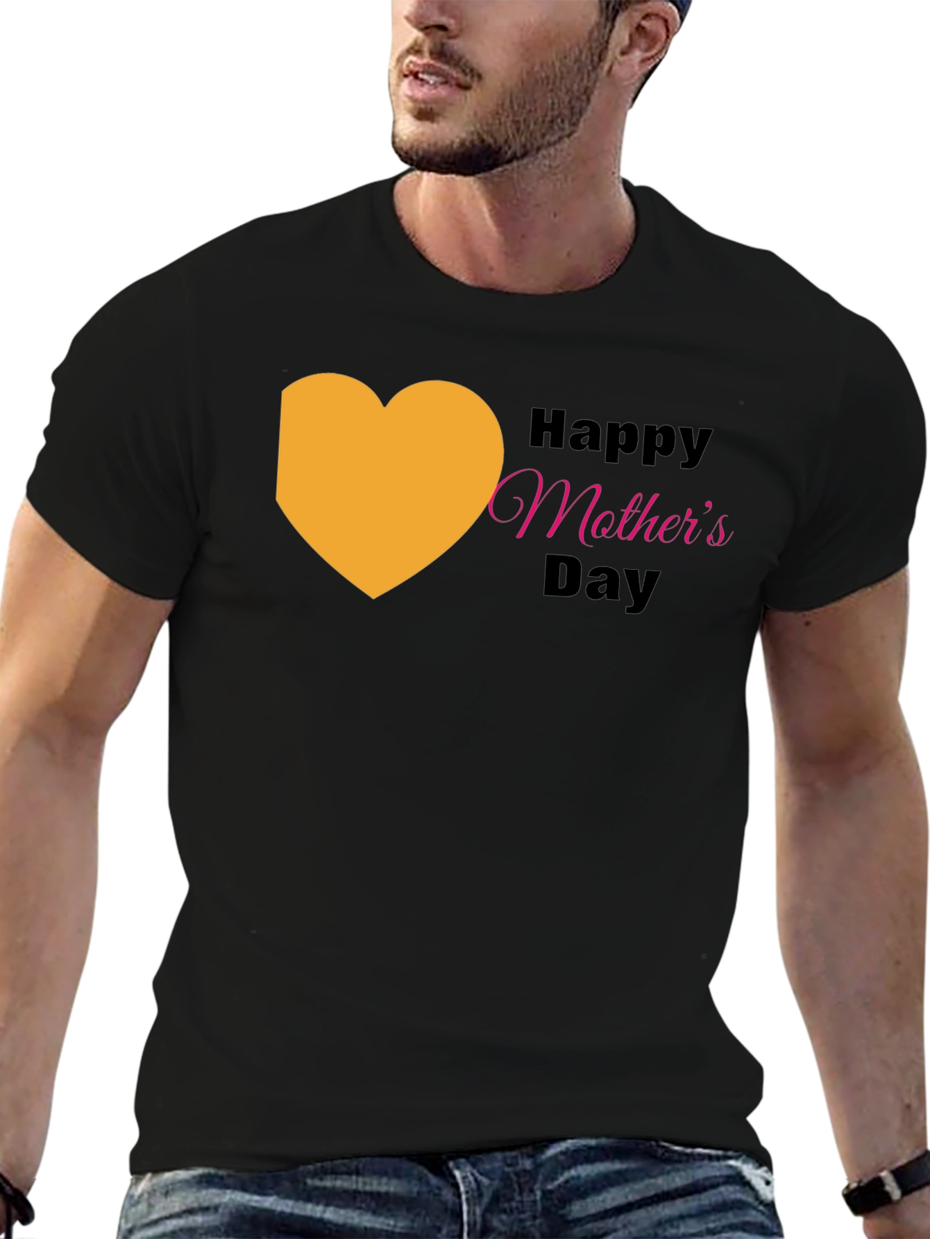 Happy Mothers Day Black T-Shirt