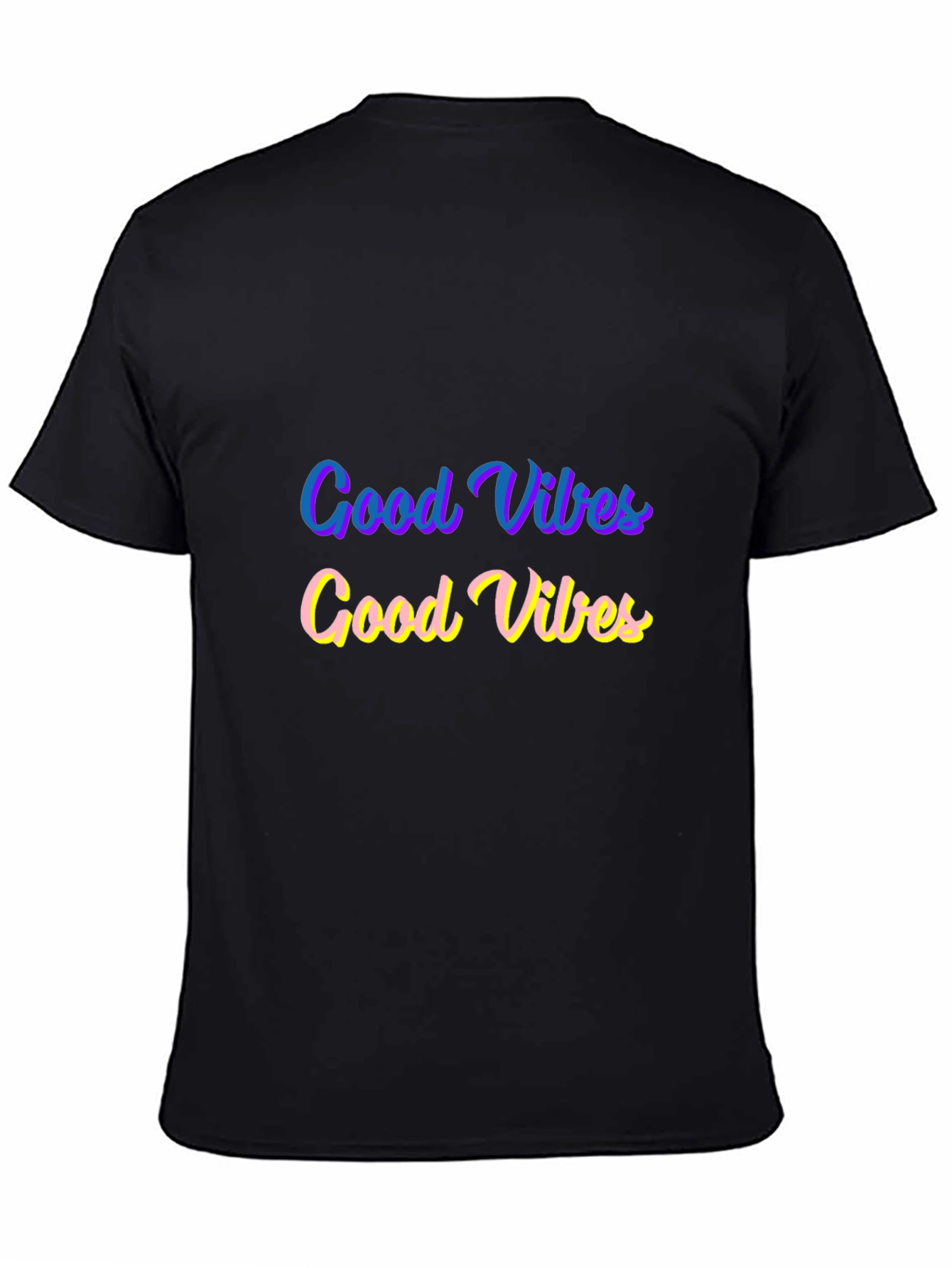 Good Vibes Graphic Tee - Black Cotton Comfort