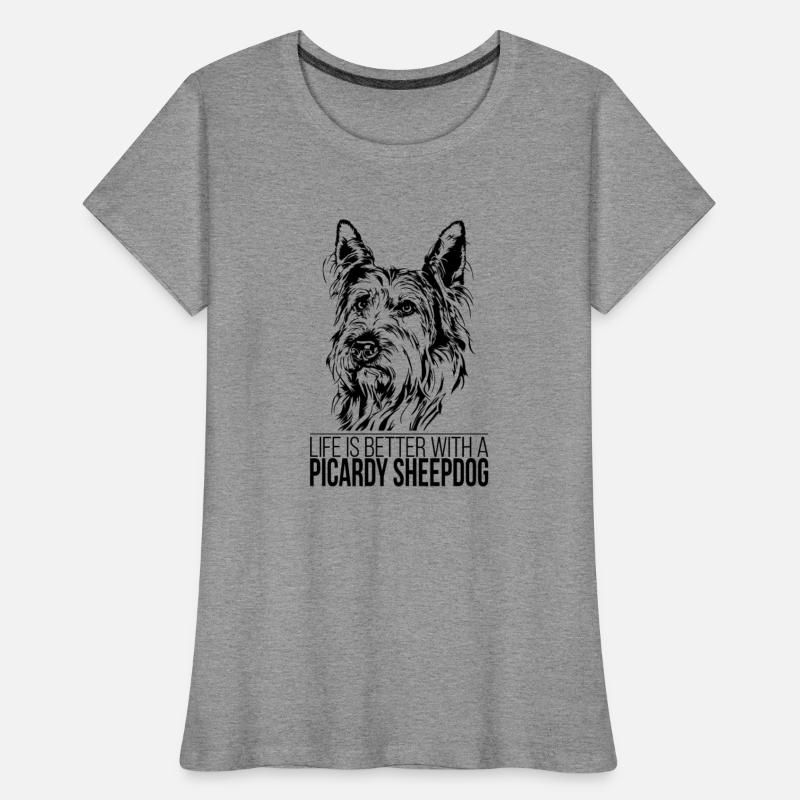 Picardy Sheepdog life is better dog saying dog mom