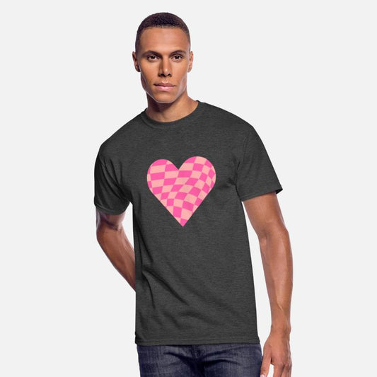Pink Checkered Heart