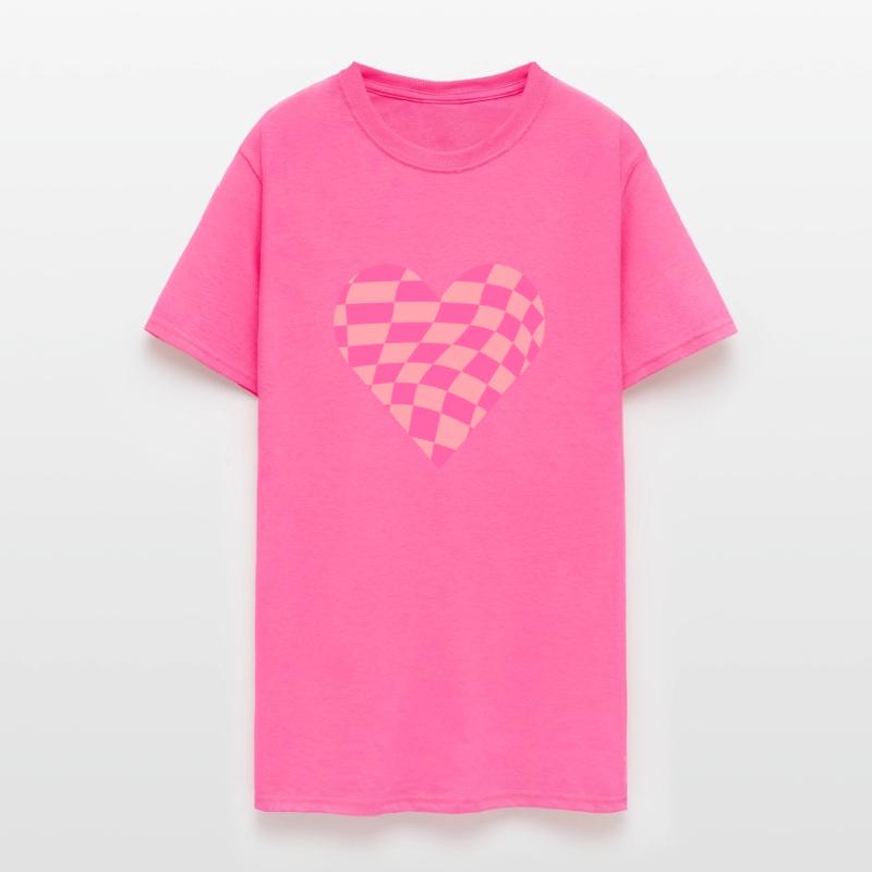 Pink Checkered Heart