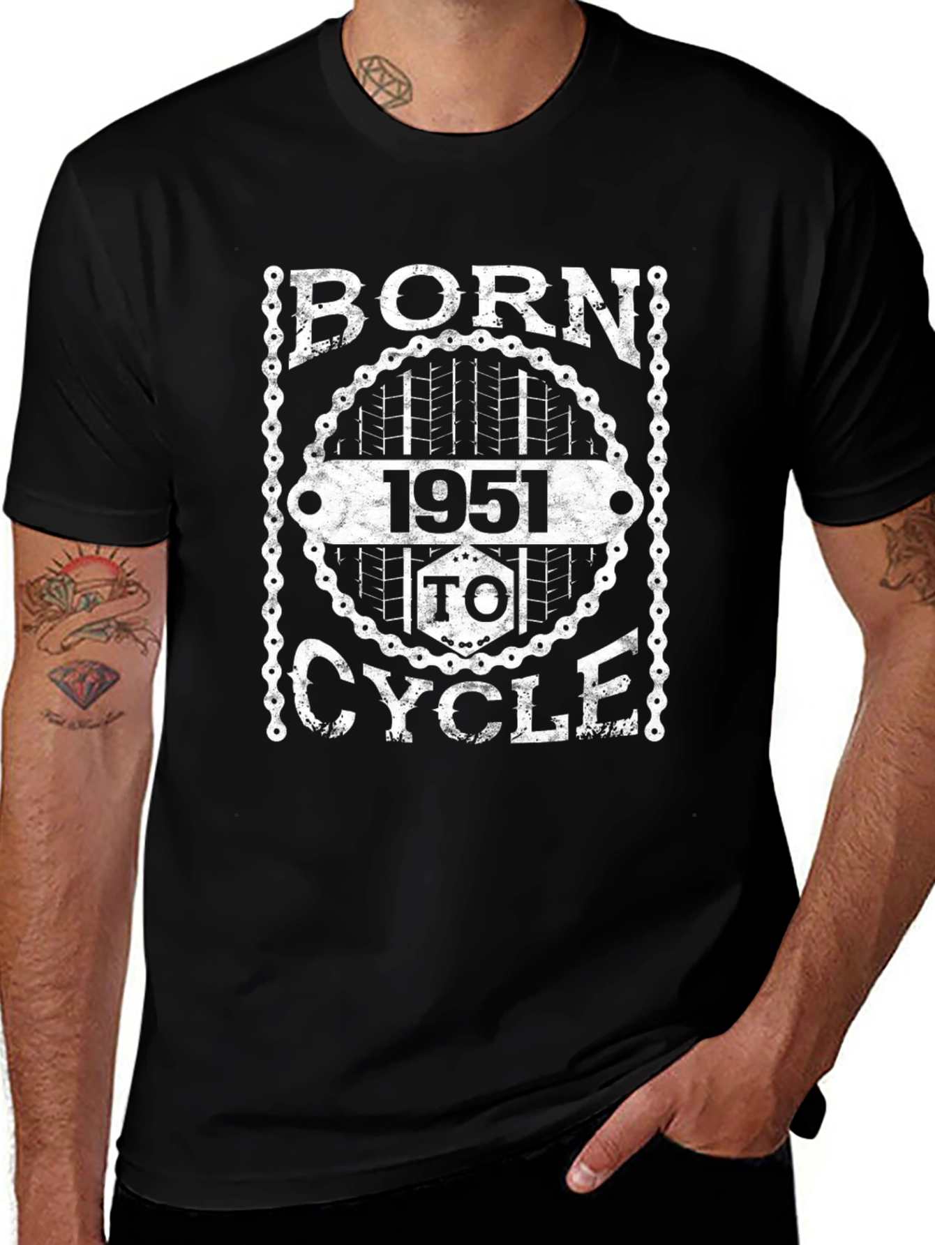 Born 1951 to Cycle Black T-Shirt