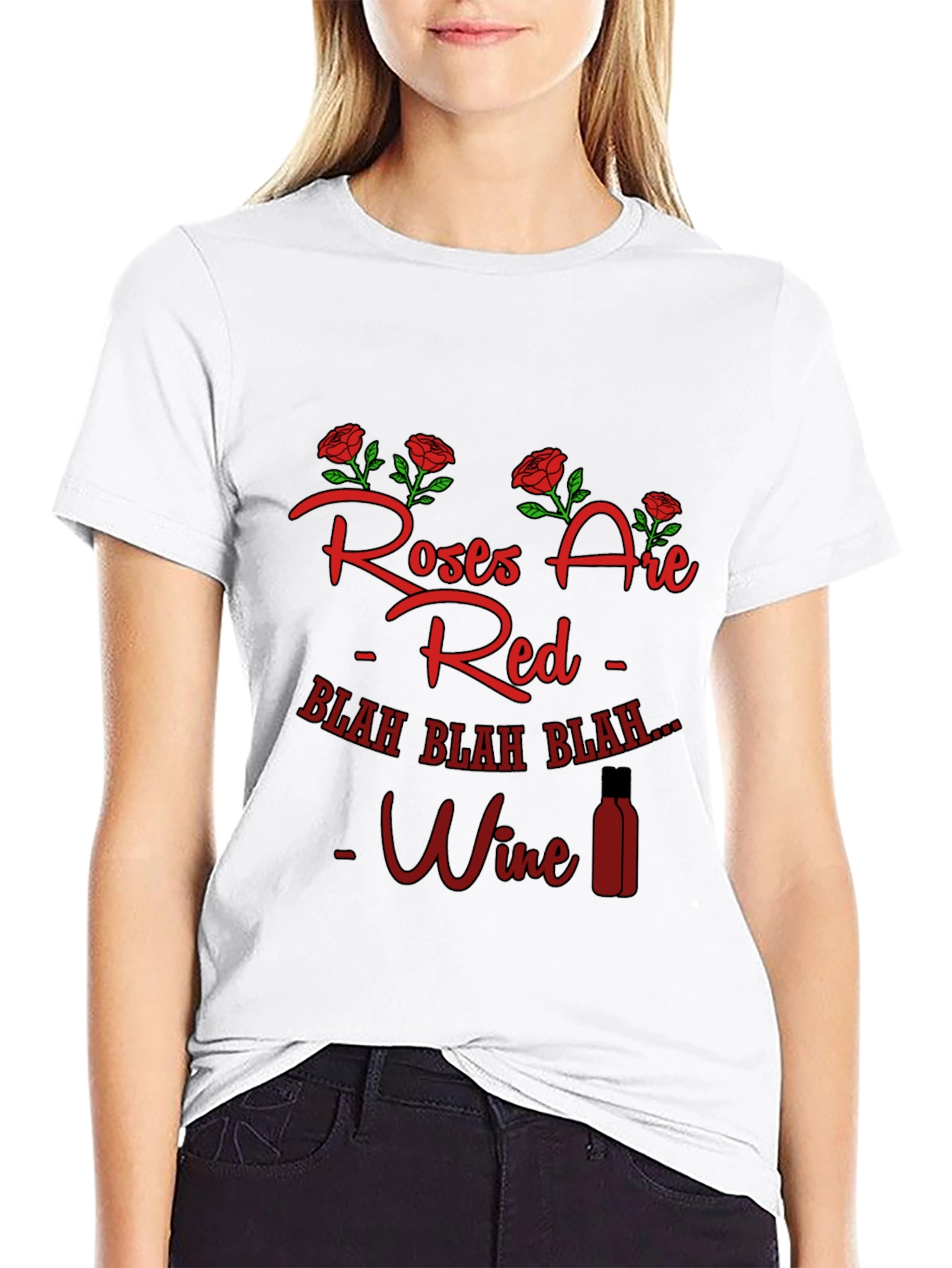 Roses are Red Wine Funny T-Shirt
