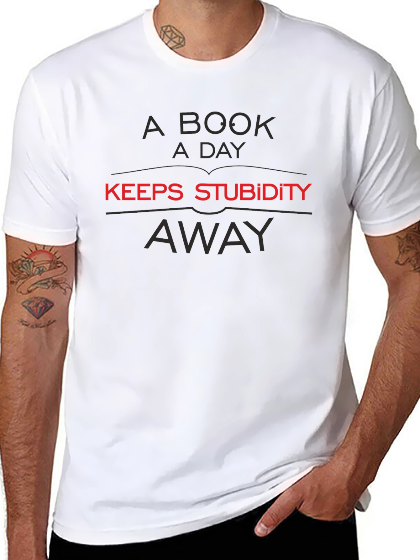 A Book A Day Keeps Stupidity Away T-Shirt