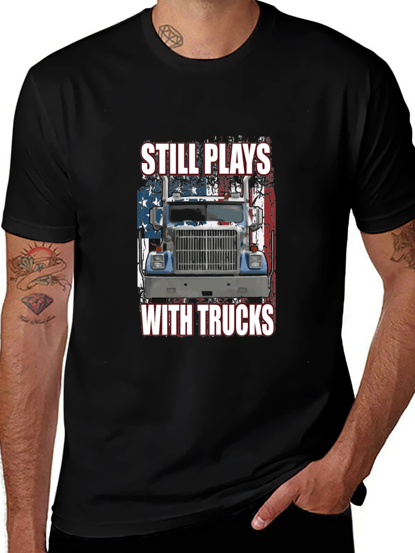 Still Plays With Trucks Graphic Tee