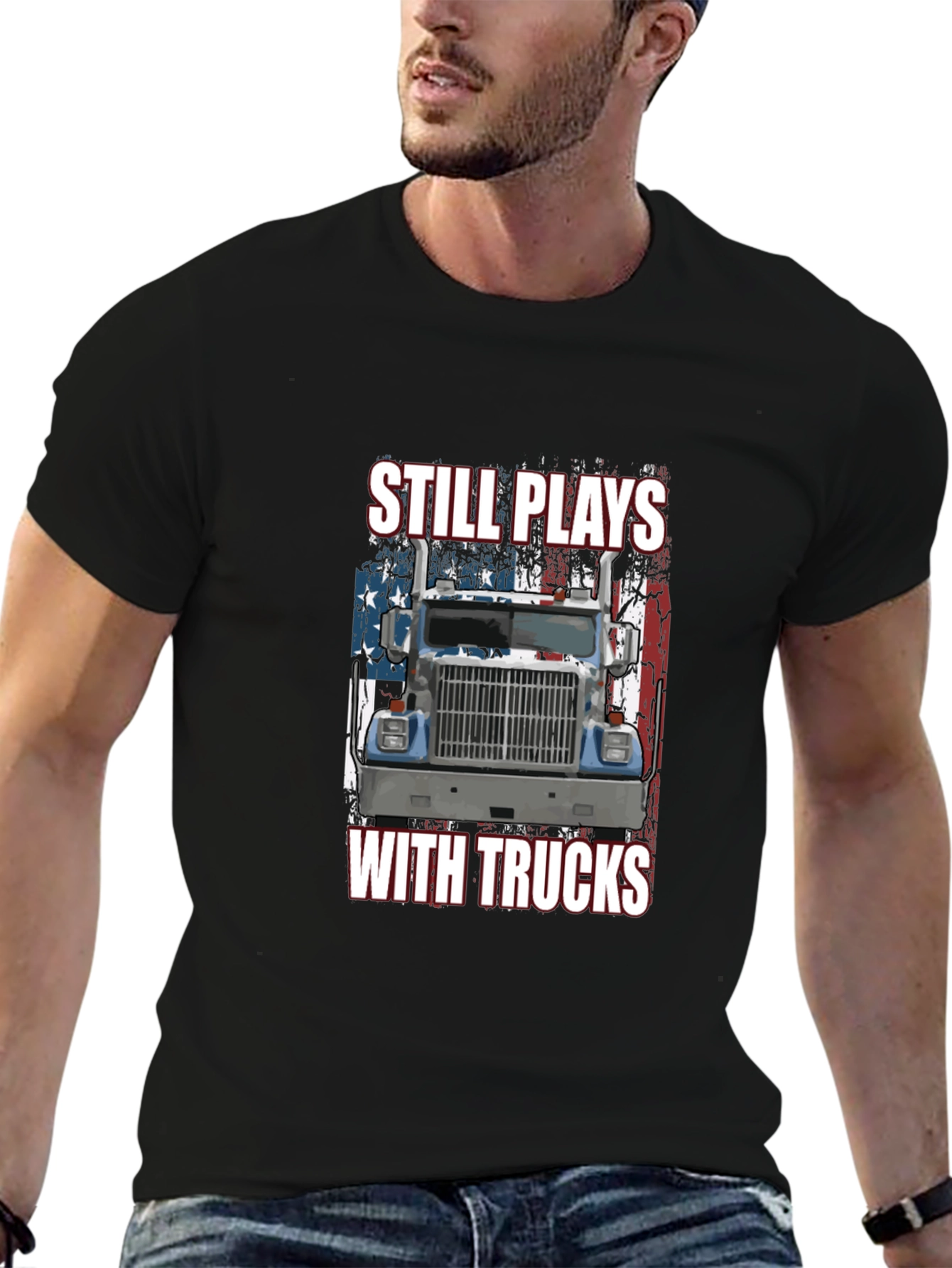 Still Plays With Trucks Graphic Tee
