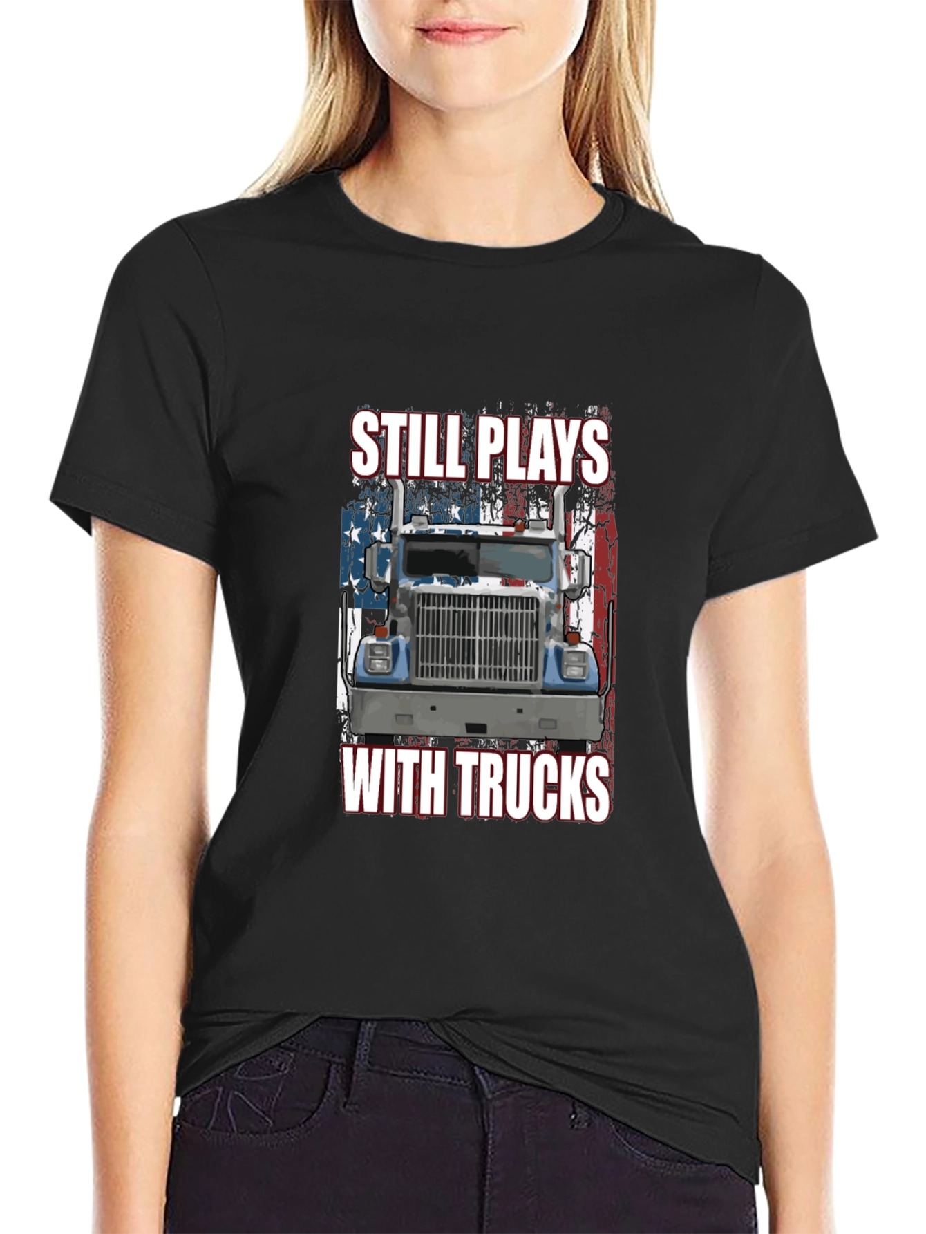 Still Plays With Trucks Graphic Tee