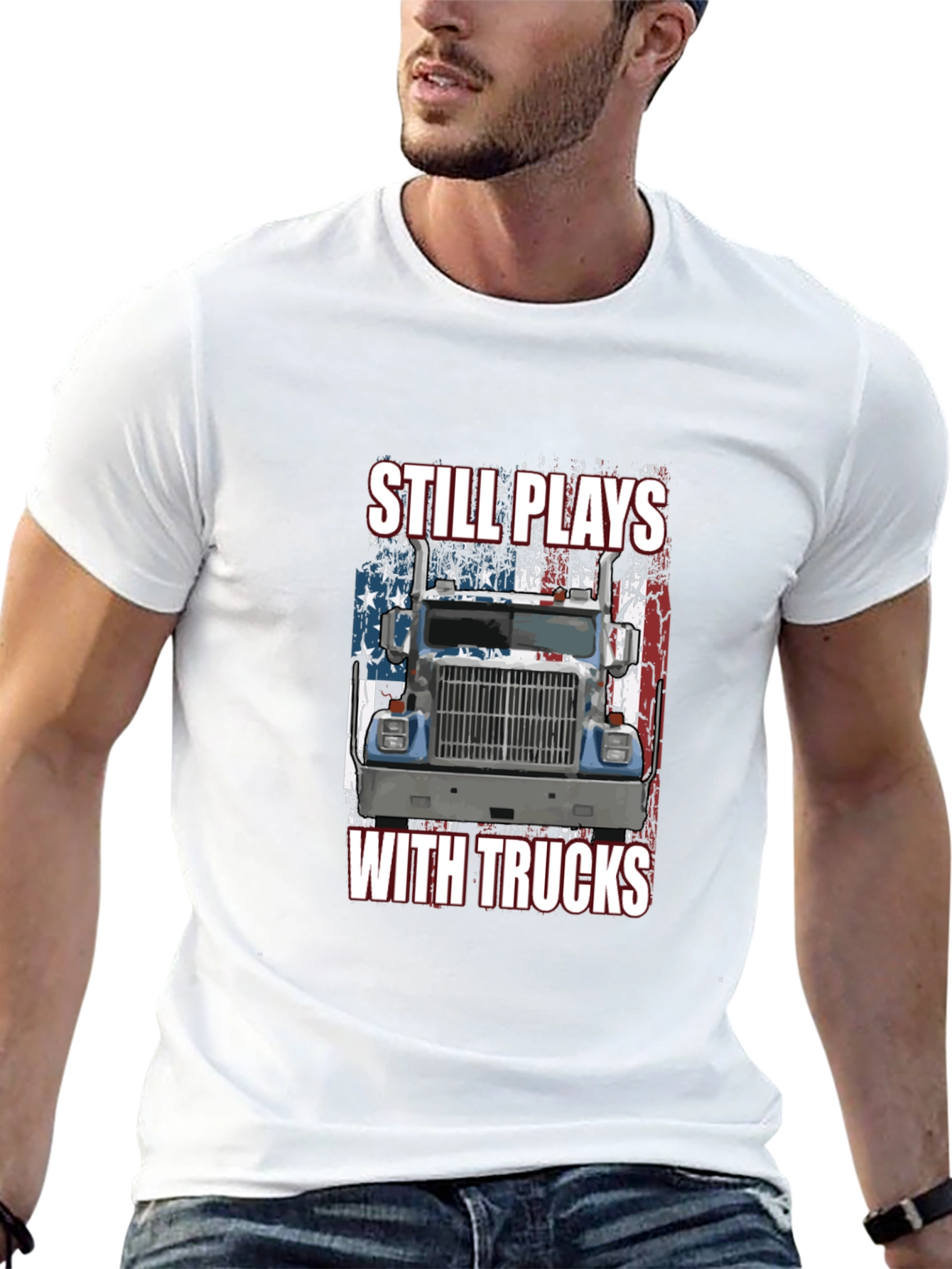 Still Plays With Trucks Graphic Tee