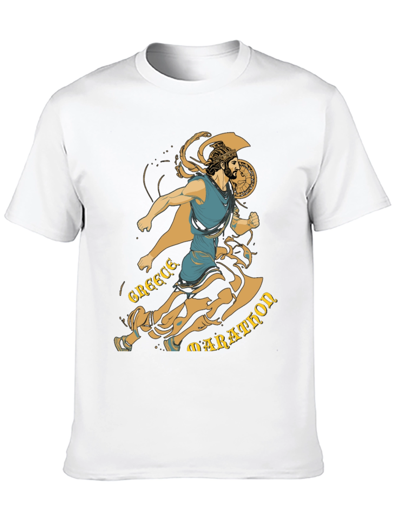 Greece Marathon Runner Graphic T-Shirt
