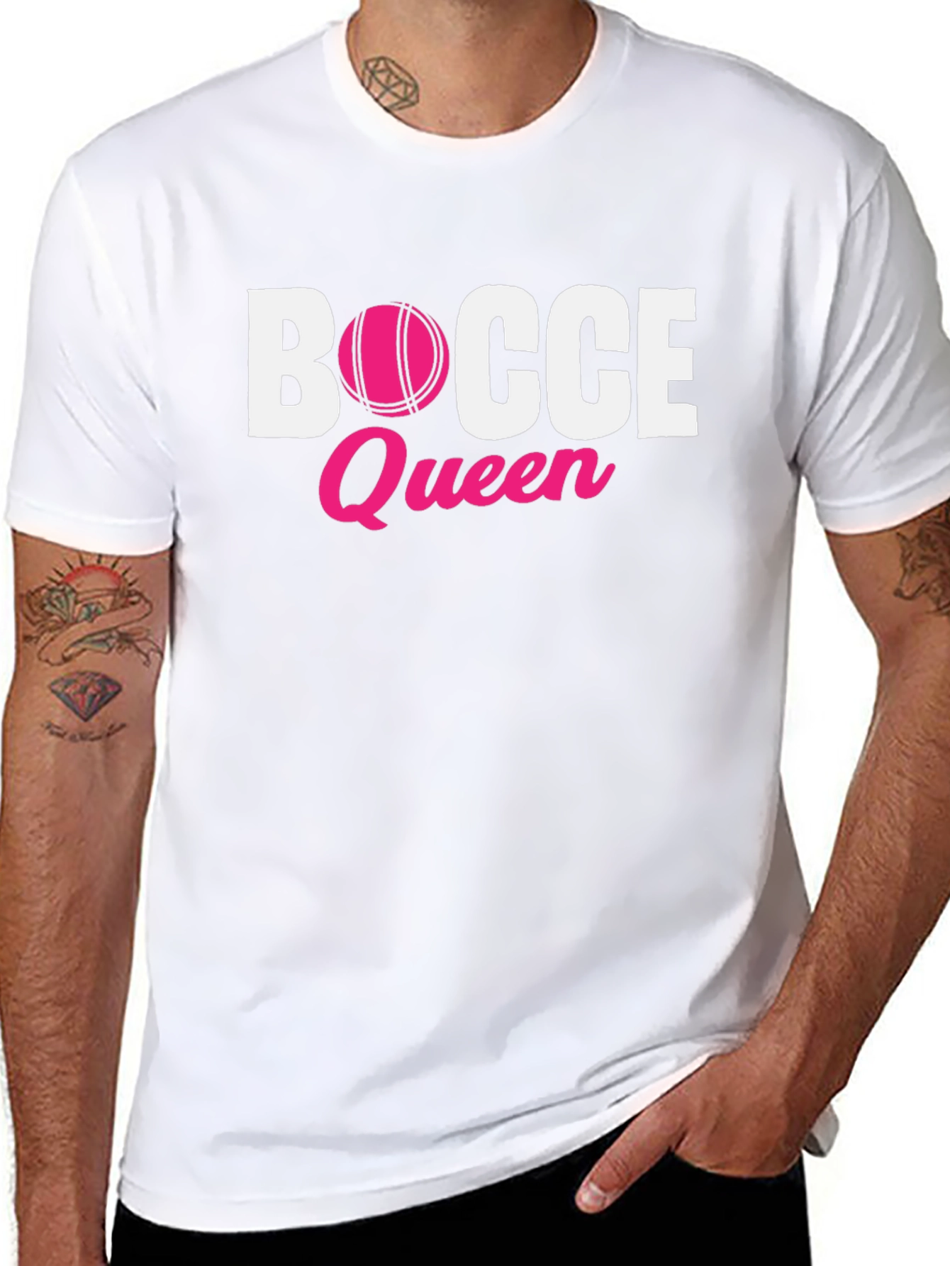 Bocce Queen T-Shirt - Pink Ball Graphic Tee