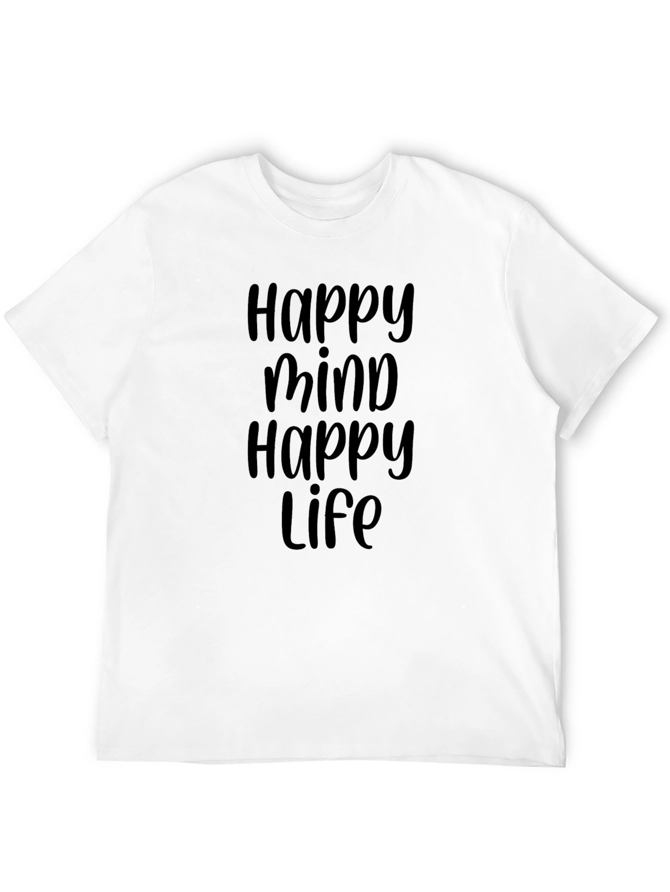 Happy Mind Happy Life Black Tee